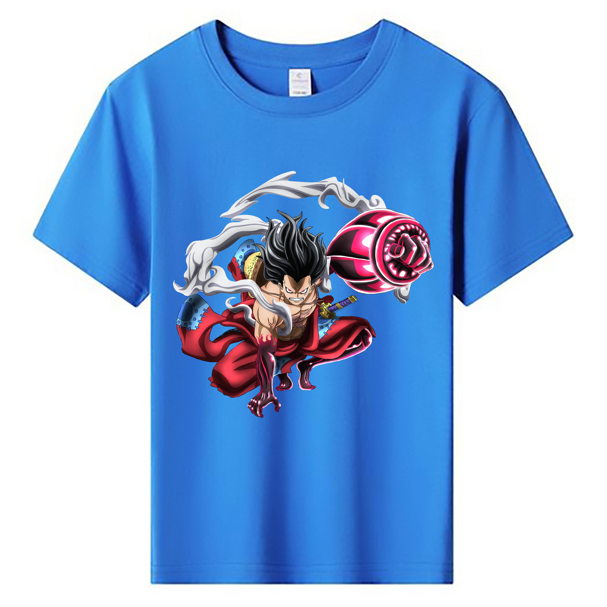 ワンピース モンキー・D・ルフィ ONE PIECE Monkey D. Luffy 綿100％キッズTシャツ（フロントプリント）